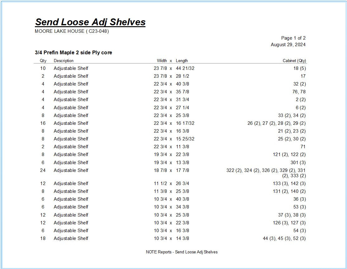 Send Loose Reports Group