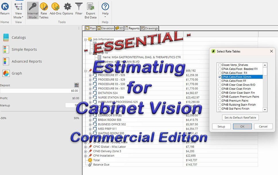 Essential Estimating for Cabinet Vision