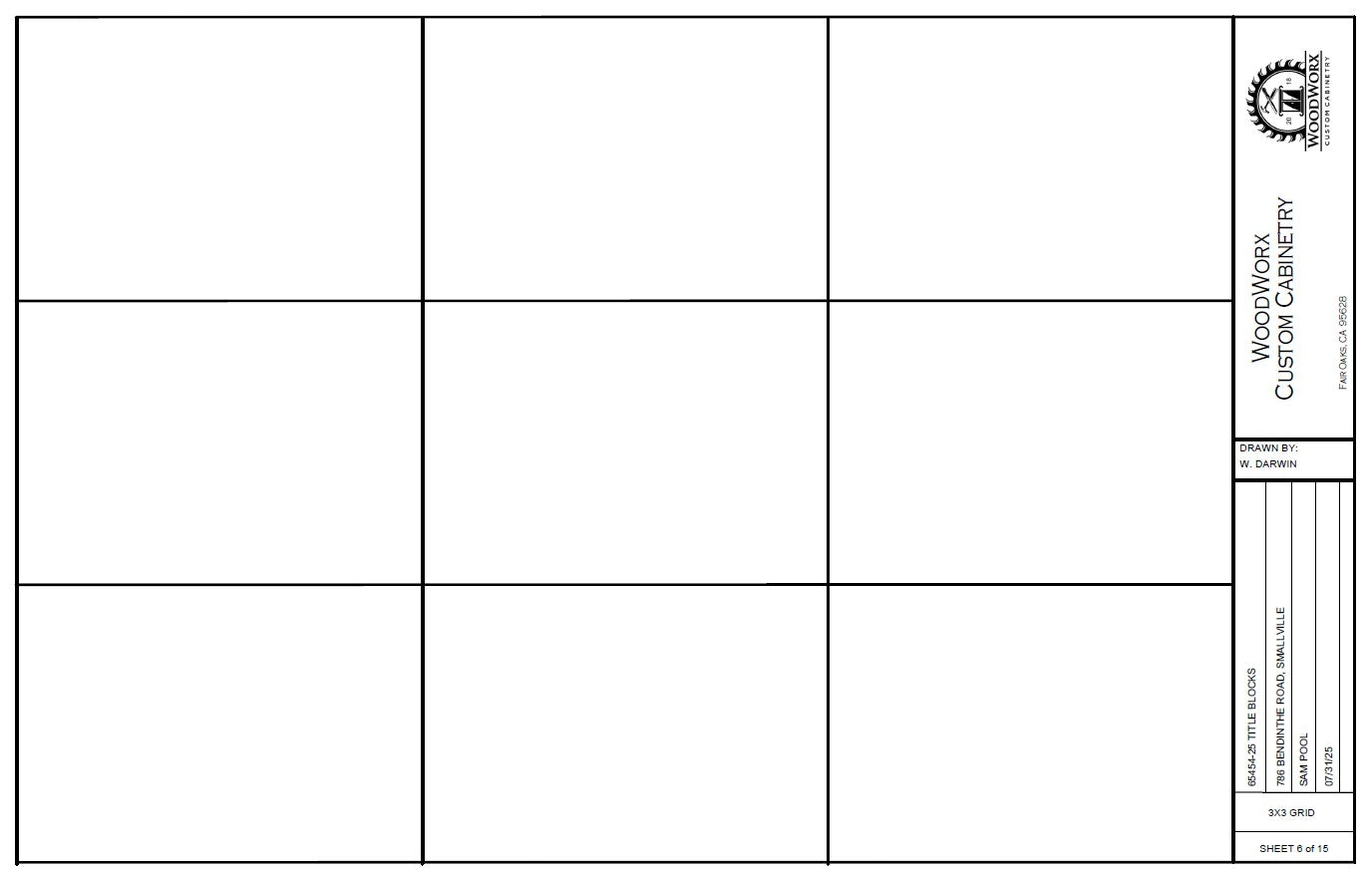 11 X 17 Title Block Set