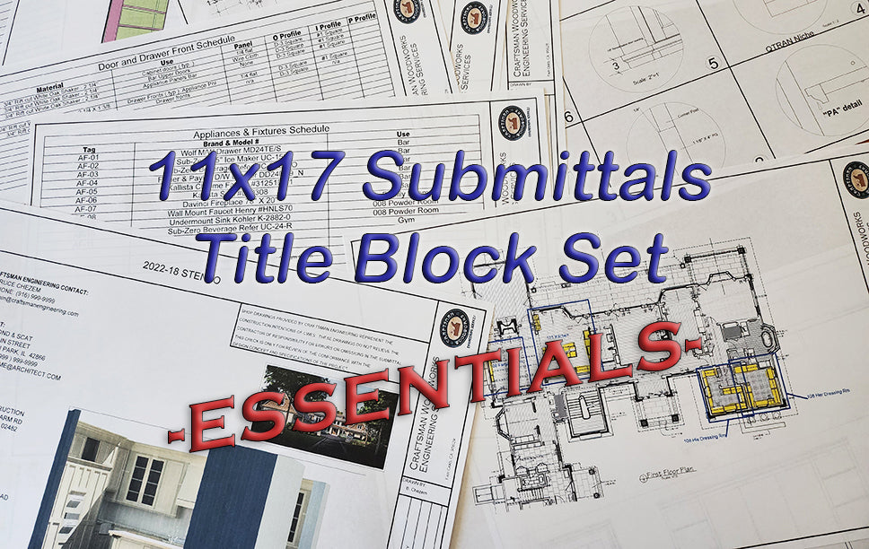 11 X 17 Title Block Set