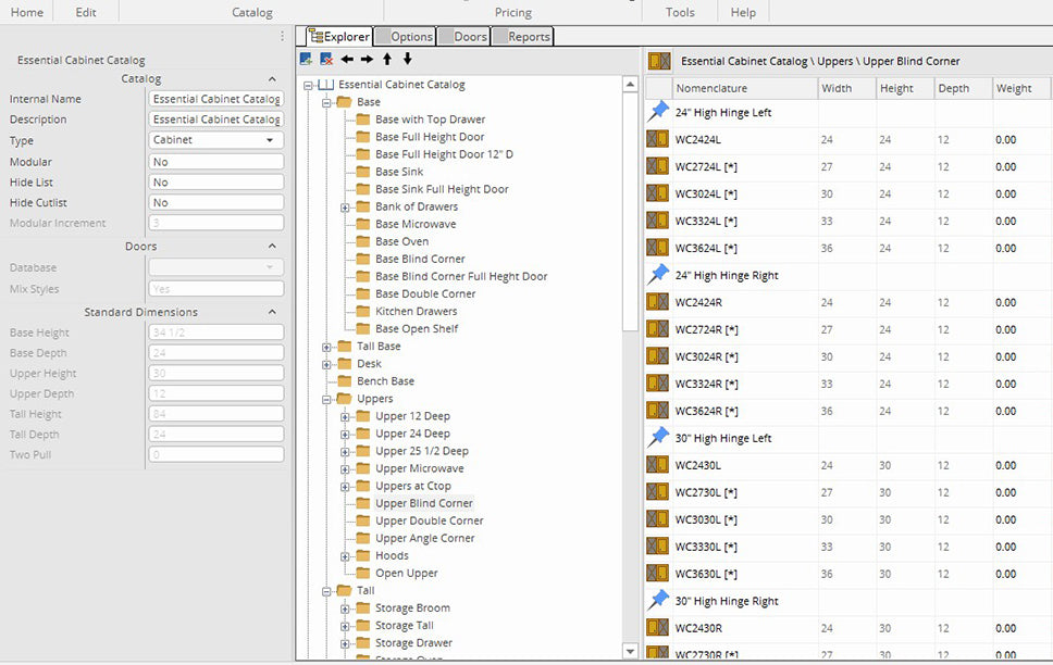 Essential Cabinet Catalog for Cabinet Vision