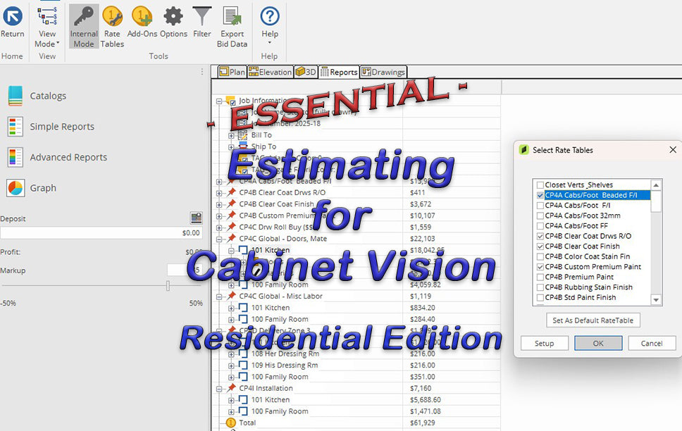 Essential Estimating for Cabinet Vision, v4