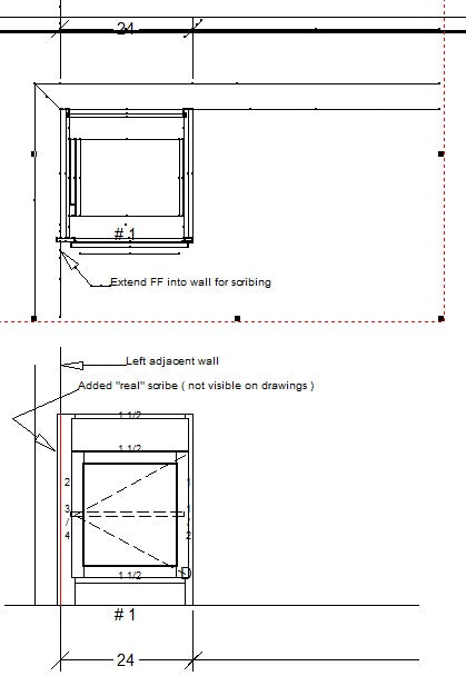 Essential UCS - Add width to face frame stiles for scribe